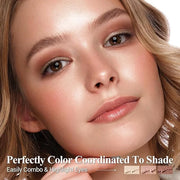 Neutral Eyeshadow Stick Makeup Set, Metallic Shimmer Matte Cream Eye Shadow Eyeliner Brightener Pencil Crayon - Classic 6P...