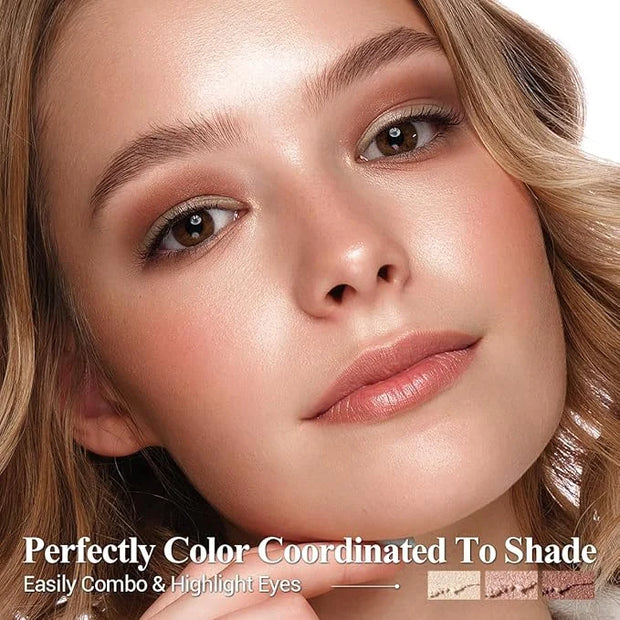 Neutral Eyeshadow Stick Makeup Set, Metallic Shimmer Matte Cream Eye Shadow Eyeliner Brightener Pencil Crayon - Classic 6P...