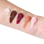 5 Colors Hydrating Lip Glow Oil, Ribbon, Toast, Raspberry jelly, Espresso, White Tinted Lip Oil Gloss, Moisturizing, Hydra...