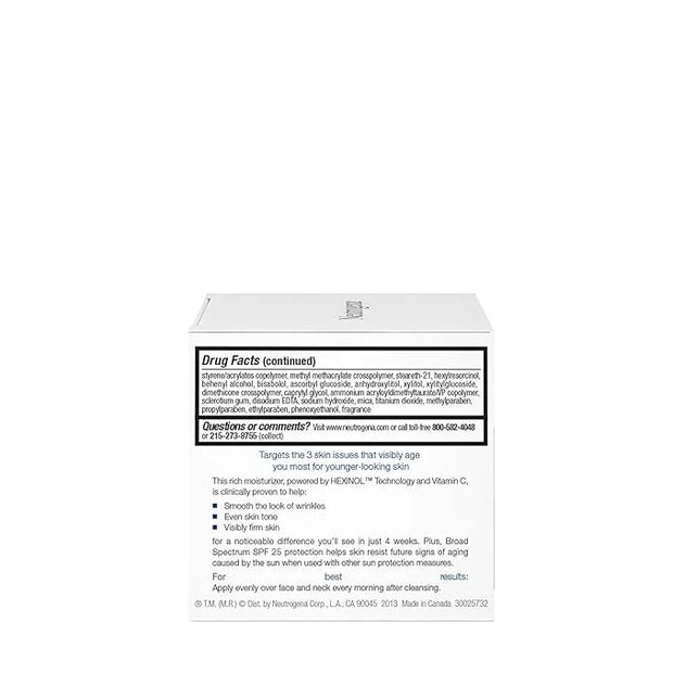Neutrogena Triple Age Repair Anti-Aging Daily Facial Moisturizer with SPF 25 Sunscreen & Vitamin C, Firming Anti-Wrinkle F...