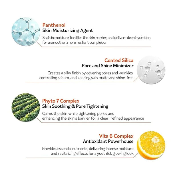 PESTLO Saferecipe No Sebum Grinding Sun Pact SPF 50+, PA+++ 0.63oz/ 18g- Grinding Dial Compact, Solid Cushion to a Soft Po...