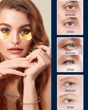 Caffeine Eye Cream and 24K Gold Eye Mask (20 pcs): Under Eye Serum for Dark Circles and Puffiness Eye Care Eye Serum Anti ...