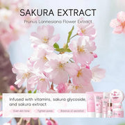 Sakura Skincare Set, Skin Care Set For Teen Girls, Skincare Gift Set Cherry Blossom Beauty Set, Deep Cleaning Skincare Fac...