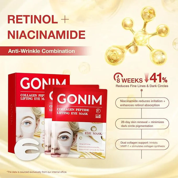 Under Eye Patches 360° Coverage, Eye Mask with Collagen Peptide, Retinol & Niacinamide, Eye Patches for Puffy Eyes and Dar...