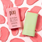 Pixi On-the-Glow Blush - Fleur, Hydrating Tinted Moisture Blush Stick with Ginseng, Aloe Vera & Fruit Extracts, For Cheeks...
