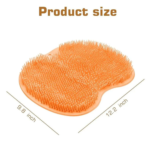 Shower foot scrubber mat back
