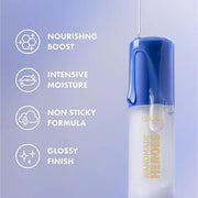 Handmade Heroes 100% Natural Vegan Lip Oil with Squalane Non-Sticky Lip Gloss Moisturizing, Shiny, Nourishing Korean Lip G...