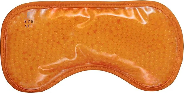 Eye See Plush Gel Eye Mask for Puffy Eyes, Orange - Cold Eye mask to Treat Dark Circles, Sinuses, Dry Eyes, and for Allerg...