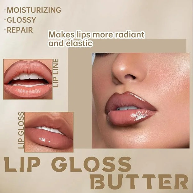Peel Off Lip Liner Stain Tattoo, Long Lasting Waterproof Lip Stain Peel off, Tattoo Nude Lip Liner and Lip Gloss Combo, No...