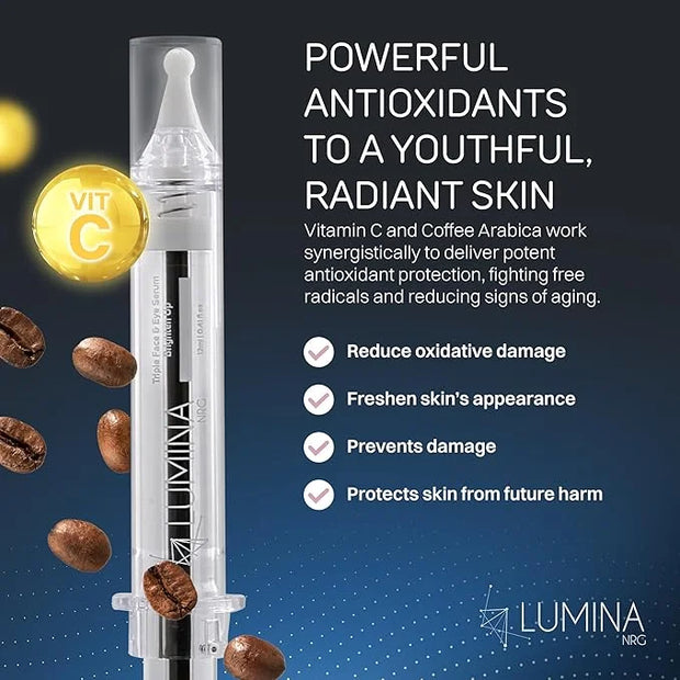 Triple Face & Caffeine Eye Serum - Firming & Smoothing with Vitamin C & Coffee Arabica - Lift & Minimize Fine Lines & Wrin...