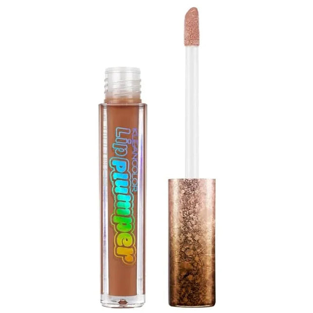 Kleancolor Lip Plumper Gloss - 03 Biscuit | Hydrating & Plumping Lip Gloss | Peachy Beige | High-Shine Finish | Smooths Fi...