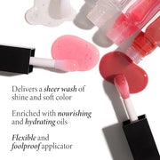 LAURA GELLER NEW YORK Fine Shine Glossy Lip Oil, Glass Half Full - Hydrating Squalane - Clear Lip Gloss - Product Image