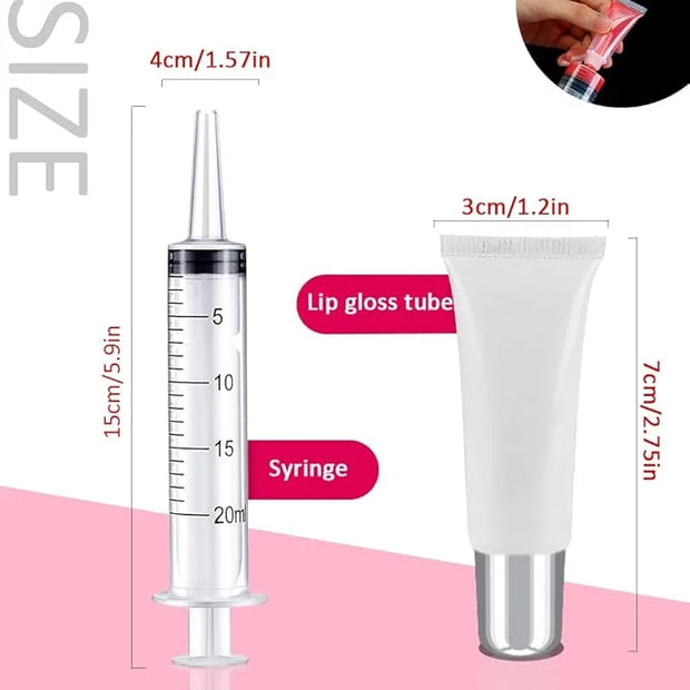 AMORIX 50PCS Lip Gloss Tubes 5ml Silver Cap Lip Gloss Containers Empty Lip Balm Tubes Refillable Cosmetic Squeeze Lipgloss...