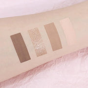4 Colors Matte Shimmer Eyeshadow Makeup Palette,Champagne Nude Light Dark Brown Highly Pigmented Natural Neutral Eye Shado...