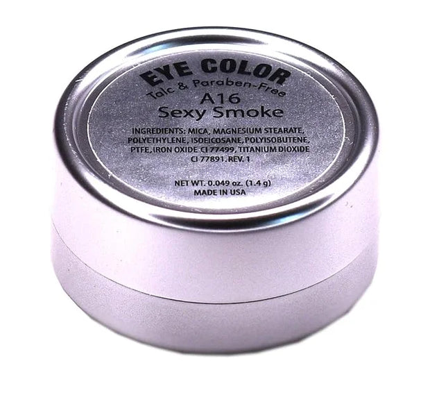 Sexy Smoke Dark Grey Iron Charcoal Matte Pressed Powder Single Vegan Eyeshadow; Talc, Paraben & Cruelty Free - Product Image