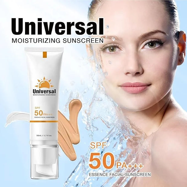 Tinted Sunscreen for Face SPF 50, Hydrating Sun Essence Face Sunscreen, Korean SPF 50+ PA++++ No White Cast, Hydrating, Mo...
