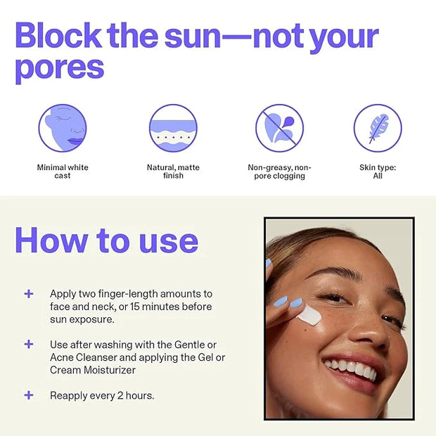 Curology Everyday Sunscreen for Face, SPF 30 Mineral Sunscreen Face Moisturizer with Zinc Oxide, Minimizes White Cast, Non...