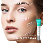 SLIKDERMIS Retinol Eye Cream for Dark Circles: Under Eye Cream for Wrinkles, Anti Aging - Eye Care, Advanced Formula Night...