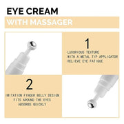 Snail Peptide Advanced Under Eye Cream for Dark Circles, with 360° Massage Ball Reduces Wrinkles &Fine Lines, Eye Essence ...