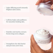Wonderskin Purevoc Eye Cream for Dark Circles and Puffiness 0.5 Oz - Under Eye Cream for Women and Men with Mango & Shea B...