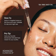 Advanced Clinicals Tea Tree Oil For Skin Facial Serum | Tea Tree Serum For Face With Vitamin E + Botanicals To Help Improv...
