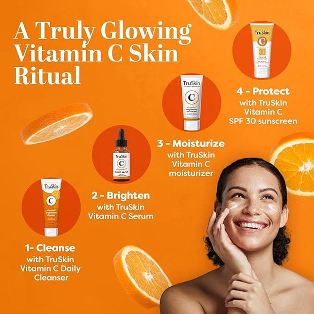 TruSkin Vitamin C Cream for Face – Brightening Moisturizer, Anti Aging, Hydrating, Skin Wrinkle Cream – Vitamin B5, Vitami...
