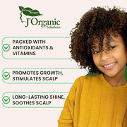 J'Organic Solutions Natural Kid's Hair Growth Stimulator (Hair Grease) with Lanolin, Sweet Almond Oil, and Castor Oil for ...