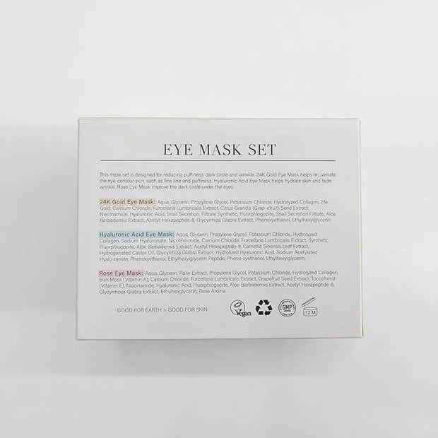 Under Eye Patches Gold and Hyaluronic Acid for puffy eyes,Rose Eye Masks for Dark Circles and Puffiness skin care Smooth W...
