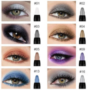 Colorful Shimmer Eye Shadow Stick Glittering Eye Shadow Sticks Set with Retractable and Waterproof Eyeshadow Pencil for Lo...