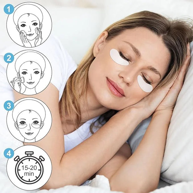 PAGOW 5 Pairs Reusable Under Eye Patches, Silicone Eye Patches, Eye Wrinkle Patches, Under Eye Mask Patches for Skin Care ...