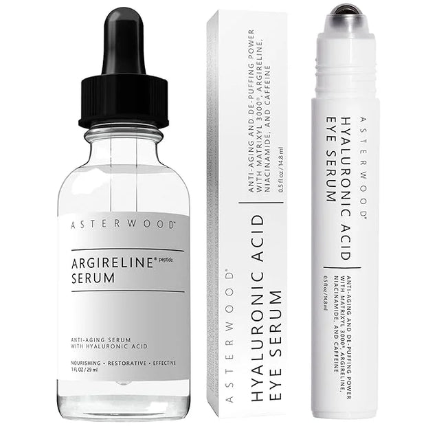 Asterwood Argireline Serum 1 oz + Hyaluronic Acid Eye Serum - Product Image