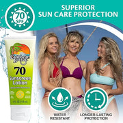 Reef Friendly Sunscreen SPF 70 Lotion, Mango Lime Scent Body Sunscreen Lotion, Rich in Anti Oxidants, Water Resistant Up t...