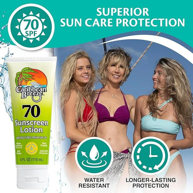 Reef Friendly Sunscreen SPF 70 Lotion, Mango Lime Scent Body Sunscreen Lotion, Rich in Anti Oxidants, Water Resistant Up t...
