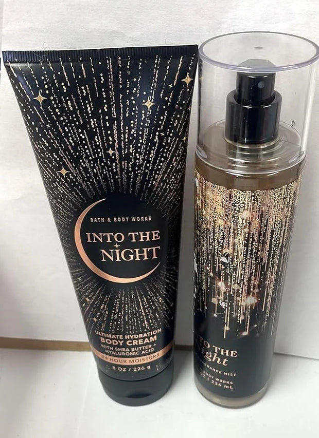 Bath & Body Works - Into the Night - Fine Fragrance Mist and Ultra Shea Body Cream - Full Size (Packaging Varies) - Produc...