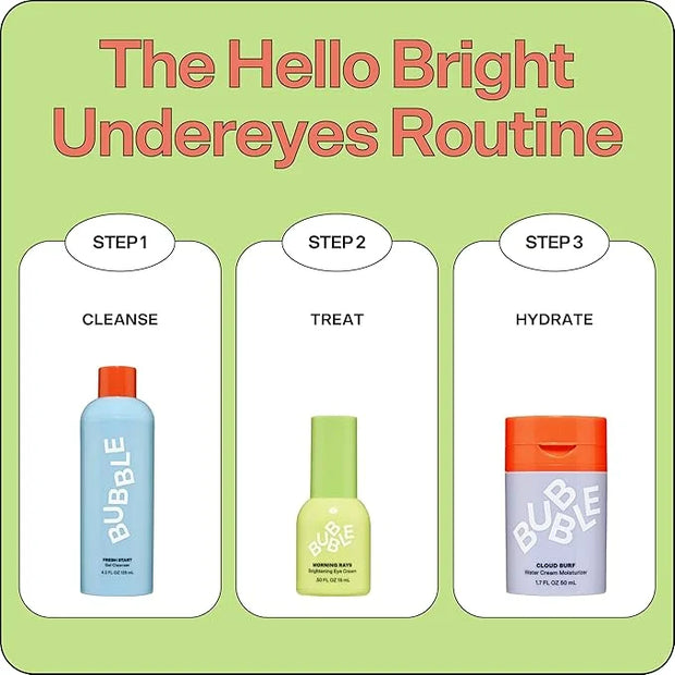 Bubble Skincare Morning Rays Brightening Eye Cream - Vitamin C Under Eye Cream for Dark Circles & Puffiness - Enriched wit...
