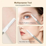 Dermaplaning Razor for Face - 10 Blade Refills, Dermaplaning Tool for Face Help Exfoliate and Smooth Skin, Easy-to-Use Fac...