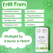 MONA 100% Natural Deodorant for Kids, Preteens & Teens | No Baking Soda, Synthetic Scents or Aluminum | Safe for Girls & B...