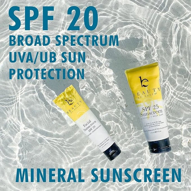 Face Sunscreen SPF 20 - Mineral Sunscreen Face, Reef Friendly Sunscreen With Natural & Organic Ingredients, Biodegradable ...