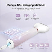 Electric Razors Shavers for Women, Bikini Trimmer 5 in 1 Lady Electric Shaver Razor Wet/Dry Face Razors for Face Nose Eyeb...