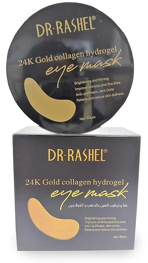 24k Gold Collagen Hydrogel Eye Mask | Improve Wrinkles, Anti Puffiness, And Dark Circle | 60 Pcs of Eye Mask - Product Image