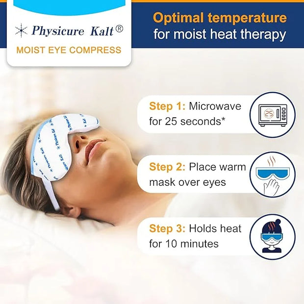 Heated Eye Mask | Moist Heat Compress Relief for Dry, Pink Eyes | Microwave Activated Therapy - Product Image