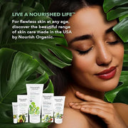 Nourish Organic Eye Treatment, Bilberry & Arctic Berries – Age Defense Under Eye Cream with Vitamin C + Washable Cotton Ro...