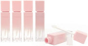 5 Pcs 8ml Gradient Pink Lip Gloss Tubes Empty Refillable Plastic Lipstick Vials with Brush Lip Gloss Storage Containers fo...