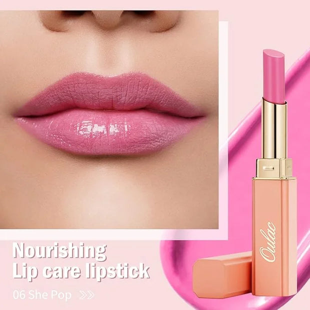 Oulac Pink Lipstick Moisturizing Shine Lipstick - Moisturizing Lip Stick Glossy Tinted Lip Balm, Sheer Shine Juicy Finish,...