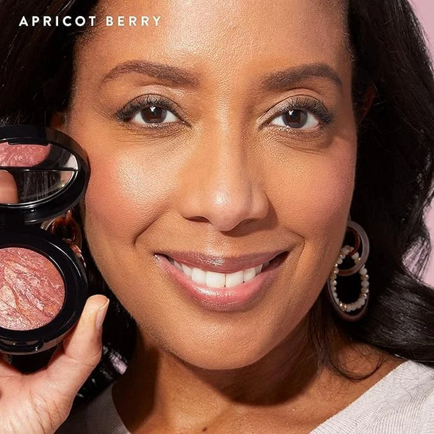 LAURA GELLER NEW YORK Baked Blush-n-Brighten Marbleized Blush - Apricot Berry - Creamy Lightweight - Satin Finish - Produc...