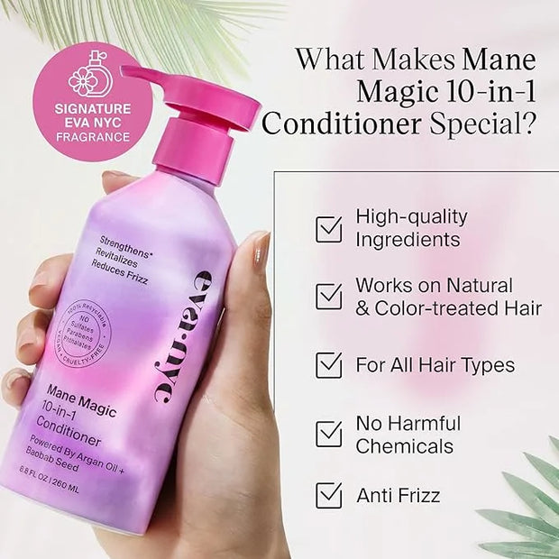 EVANYC Hair Conditioner, Mane Magic 10-in-1, 8.8 fl oz, Sulfate Free, Strengthening Conditioner for Dry Hair and All Hair ...