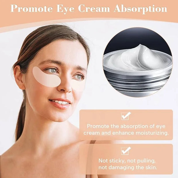 Under Eye Patches Silicone - 2 Pcs Reusable, eye Patches Plump Fine Lines & Wrinkles with Metal Eye Cream Applicator, Tin ...