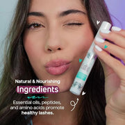 Kaba Eyelash Growth Serum for Longer, Thicker & Stronger Eyelashes with Essential Oils. Dermatologist Tested. Includes Mak...