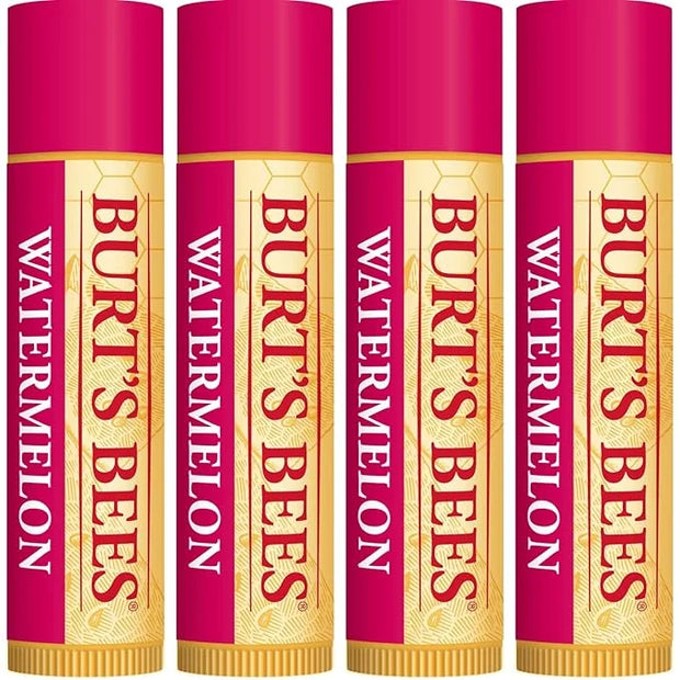 Burt's Bees 100% Natural Origin Moisturizing Lip Balm, Watermelon, 4 Tubes - Product Image