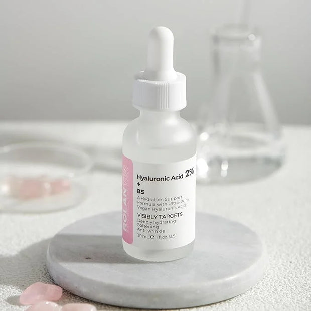ROLANYIN Hyaluronic Acid 2% + Vitamin B5 Facial Serum for Intense Hydration Plumping and Nourishing Soothing Anti Aging Be...